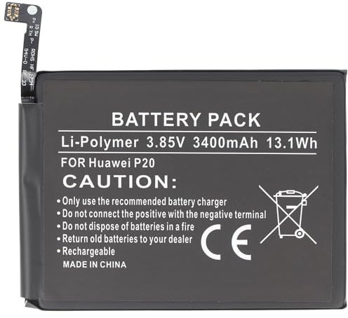 Batterie Li-polymère pour Huawei P20 3,85 V 3400 mAh