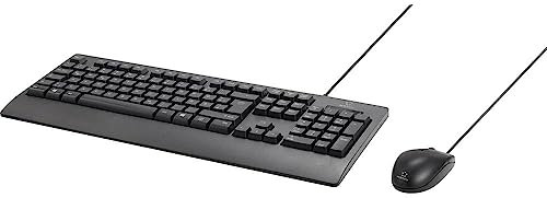 Renkforce RF-KMC-711 USB Tastatur, Maus-Set Wasserfest (IPX7) Deutsch, QWERTZ Schwarz