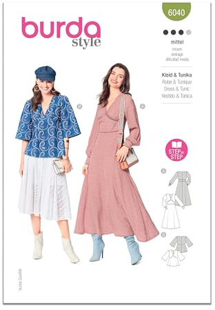 Burda Style Sewing Pattern B6040 Misses' Dress and Blouse