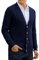 Sailwind Mens Long Sleeve Cardigan Autumn Chunky Knitted V Neck Button Cardigan Soft Cable Knit Sweater for Men (Navy Blue, M)