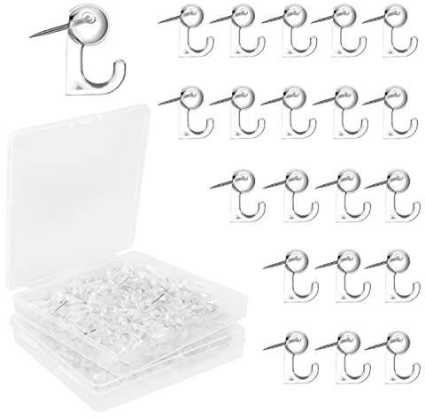 100 Stück Pinnhaken Kunststoff Köpfe Pin Tacks Wand Dekorative Reißnägel Haken für Kork Pinnwand Karte Fotos Kalender Home Office Schulbedarf – Transparent