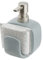 Baroni Home Linea Bagno Modern Dosatore Sapone Liquido Bagno Cucina Porta Sapone Liquido con Spugna Dispencer, 10x9,5x15 cm, Blu Avio