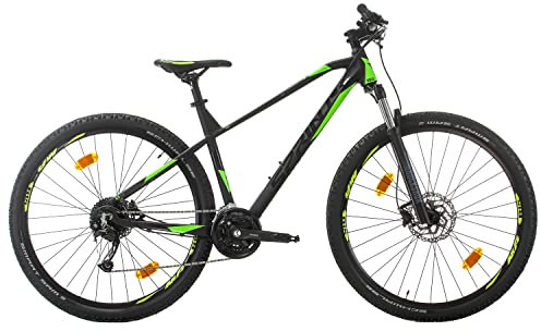 SPRINT APOLON 29 Zoll Mountainbike Fahrrad Hardtail ALU Rahmen 440 mm, Shimano Alivio Gang (Schwarzorange)