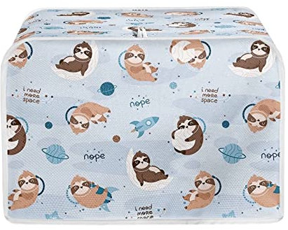 Howilath Adorable funda para tostadora azul de Sloth Planet Space para tostadora de pan, tostadora, electrodomésticos, cubierta antipolvo -S