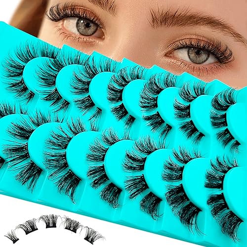70 Pcs Wimpern Einzeln Cluster, DIY Einzelne Wimpernverlängerung Extensions, Wimpernbüschel Cluster-Wimpern Individuelle Falsche Wimpern für Einzelne Wimpern zu Hause(D-curl,10-15mm Mix-BE14)