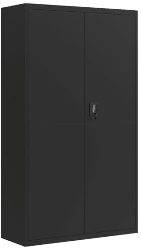 vidaXL Aktenschrank Schwarz 105x40x180 cm Stahl