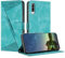 Mo-Beauty Handyhülle für Samsung Galaxy A70, PU Leder Brieftasche Klapphülle Magnetic Standfunktion Kartenfach Schutzhülle hülle für Samsung A70 - Hellblau