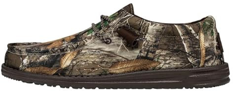 Hey Dude Wally Realtree Edge Herrenschuhe, Herren-Schlupfschuhe, bequem und leicht, Braun/Natur, 43 EU