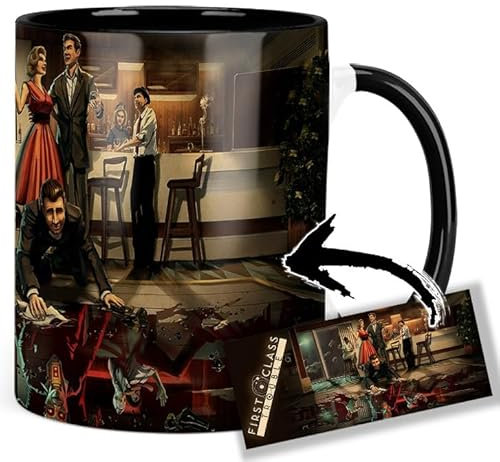 First Class Trouble Tasse Innen & Henkel Schwarz Keramikbecher Mug