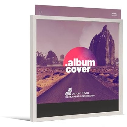 JUNOMI® Schallplatten Rahmen Weiß | für Single LP Cover 30,4 – 31,3 cm | Vinyl Rahmen | Deko, Bilderrahmen, Wandrahmen