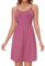 Sosolism Chemise de Nuit d'allaitement Été Robe de Maternité avec Bretelles Clip et Tire-Lait avec Coussinets Rose Poudré, Moyen