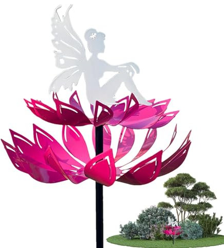 Windspiele Für Den Außenbereich,Windmühlen Für Den Außenbereich | Elfen-Feengarten-Windspinner, Hof-Windspinner | Vielseitige Gartenkunst-Ornament-Windmühle Aus Metall Im Freien Für Den