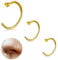 ESHIONER G23 Titan Fake Nasenpiercing Nasenring Septum Fake Nasen Piercing Hoop Set Knorpel Dünn Klein Helix Hypoallergen 18G 20G 6MM/8MM/10MM Gold 3PCS Fake Nase piercing Schmuck Damen