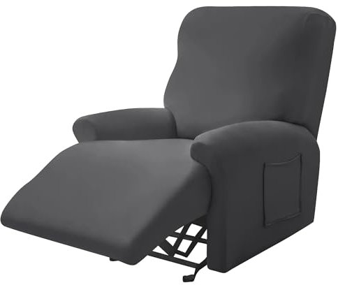 Armlehnenschoner Bezug for Liegesofa, 1-Sitzer, Stretch, Einzelsessel, Relax-Schonbezug, waschbar, 1 Set(Dark Grey)