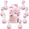 yumcute 25 Pcs Party Cake Toppers Cartoon Birthday Cake Toppers for Boys Girls Party Supplies Decorations Cupcake Toppers for Kids Birthday Baby Shower