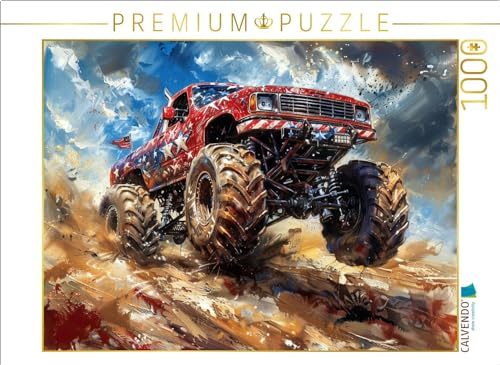 CALVENDO Puzzle Imposante Monstermaschinen - Monstertruck | 1000 Teile Lege-Größe 64 x 48 cm Foto-Puzzle für glückliche Stunden
