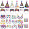 DPKOW Silvester Deko 2025 Silvesterpartyzubehör Silvesterpartyhüte Brillen Happy New Year Haarreif Silvester Accessoires 2025 Silvester Foto Requisiten Neujahrs Partyzubehör 2025 Mehrfarbige, 36 STK