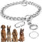 65cm Choke Chain for Dogs, Stainless Steel Chain Collar, No Pull Metal Slip Collar, Anti Chew for Medium Large Pets, Adjustable Silver Collar for Training Walking