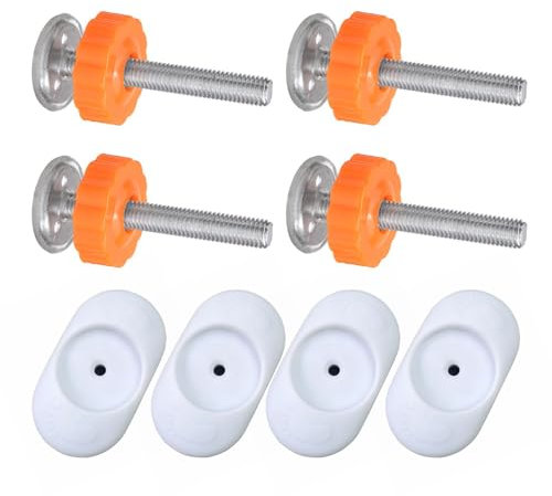 8 Pezzi Cancelli a Pressione per Neonati Aste Filettate e Protezione da Parete per Bambini, M10 Mandrino Vite Bulloni, Bulloni a vite per Cancello Bambini, Protezioni per Cancelletto di Sicurezza