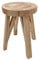Spetebo Massivholz Sitzhocker Belastbarkeit 120 kg - 40 x 28 cm - Holz Blumenhocker Natur - Kinderhocker Fußhocker Blumenhocker Beistelltisch