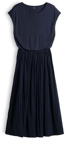 OPUS Damen Midikleid | WABELLA Plissee Midikleid mit Jerseytop Coal Blue, 36