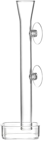 LINLAN 20 cm mangeoire à crevettes en Verre, Tube d'alimentation pour crevettes et Bol d'alimentation carré avec Deux ventouses, Convient aux crevettes Cristal et aux crevettes Cerises