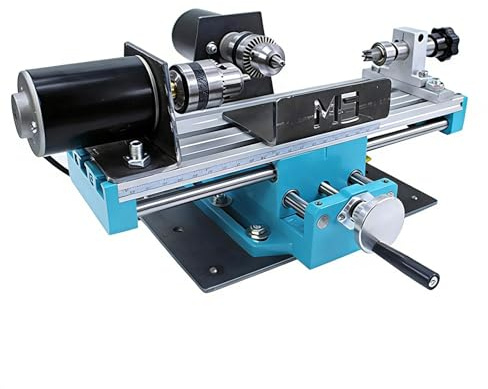 Mikromotorisierte Drehmaschine, 400 W, Holzdrehmaschine, variable Geschwindigkeit 7000 U/min, Ausrüstung für Wissenschafts- und Technik-Aktivitätsräume, Metallverarbeitung