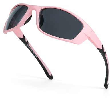 Myiaur Women Sports Sunglasses for Running Cycling UV400 Protection Polarized Lens Lightweight Wrap Around Design M8140
