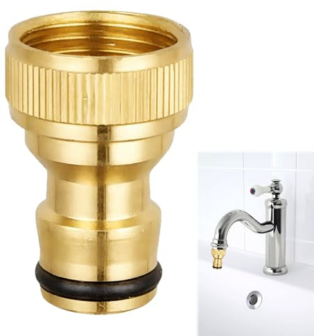 LgCiXli Adapter Wasserhahn Gartenschlauch Schlauchanschluss Wasserhahn | Premium Schlauchadapter für Küchen- & Badarmaturen | Kompatibel mit M22/M24 Gewinden | Gartenschlauch-Schnellkupplung