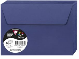 Clairefontaine 5646C 20 Umschläge Pollen C6 120g Königsblau