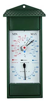 Koch Minimum Maximum Thermometer mit Hygrometer, bimetall grün