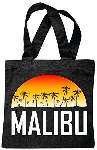 Reifen-Markt Tasche Umhängetasche Beach - Urlaub - Holiday - Malibu Beach - Strand - Surfing - Surfer Einkaufstasche Schulbeutel Turnbeutel in Schwarz