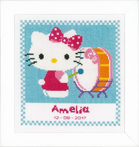 Vervaco PN-0156474 Kreuzstichpackung zum Selbststicken zum Auszählen, Baumwolle, weiß, 18 x 19 x 0,3 cm