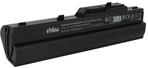 vhbw Akku kompatibel mit Medion Akoya Mini E1210, E1212, E2312, S5611 Notebook (4400mAh, 11,1V, Li-Ion)