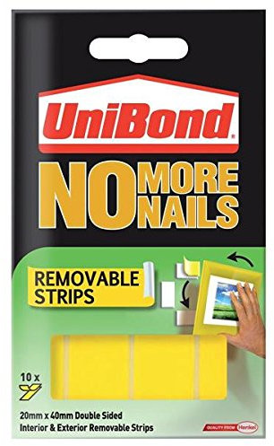 Unibond No More Nails Strip Ultra-strong Removable Translucent Ref 781739 [Pack 10]