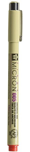 Sakura Pigma Micron Pens- 005/0.20mm Red Inkquantity 6 Pens Per Order Bulk Buy