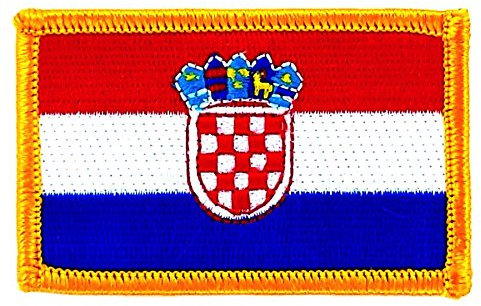 Akacha Aufnäher / Aufbügler, bestickt, mit Kroatien-Flagge, zum Aufbügeln