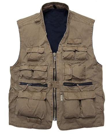 Kakadu Traders Australia Australien Style Outdoor Weste bis 5XL aus Baumwolle mit vielen Taschen für Freizeit Arbeit Jagd Angeln