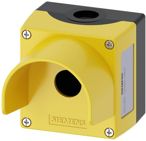 SIEMENS Sirius ACT 3SU18 Drucktaster-Gehäuse, 1 x Ø 22mm, 85 x 85 x 112.5mm, Gelb, Kunststoff, IP66, IP67, IP69