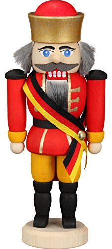 Seiffener Volkskunst Nussknacker Deutscher Typ original Erzgebirge (13 cm)