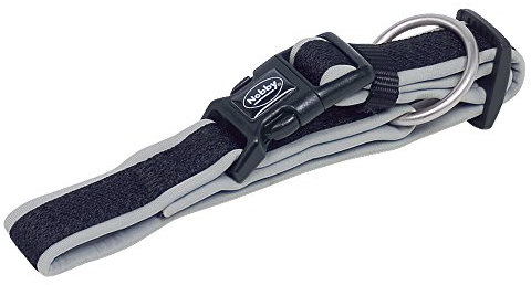Nobby Halsband Mesh Preno, grau L: 45-65 cm, B: 25/35 mm, 1 Stück