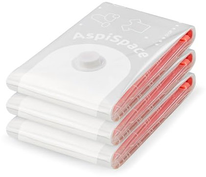 Compactor Set di 3 sacchetti di compressione sottovuoto ASPISPACE Misura L (80x100 cm)