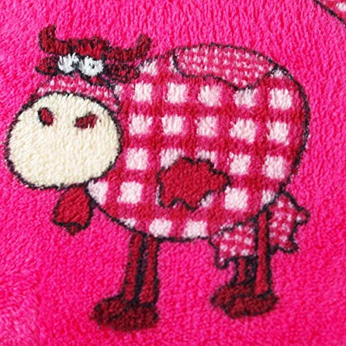 Kuscheldecke Microfaser Kühe Farbe wählbar Babydecke 100x150cm Baby Decke, Farbe:pink