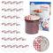 MamboCat - Set de 50 bocaux en Verre de 350 ML avec Couvercle à Visser avec cœur et Motif en Bois Livret de Recettes Inclus pour Faire des conserves et des bocaux Convient pour Le Four