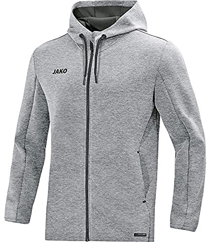 JAKO Premium Basic Kapuzenjacke Grauschwarz, M Herren