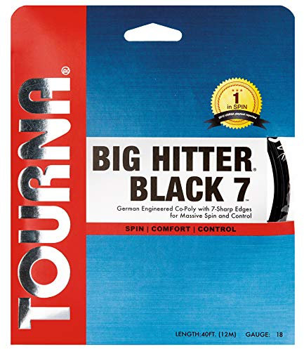 Tourna Unisex-Erwachsene Gewicht: 18 g Tennissaite, schwarz, 18g Set
