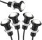 WITTKOWARE 5er-Pack LED-Einbauleuchte aus Aluminium, schwarz, Ø 18mm (Einbaudurchmesser 10mm), 12V/DC, 1,2W, Lichtfarbe blau
