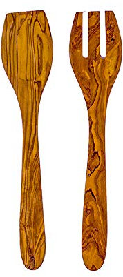 Benera Salatbesteck aus Olivenholz 2-teilig ca. 30 cm mediterran