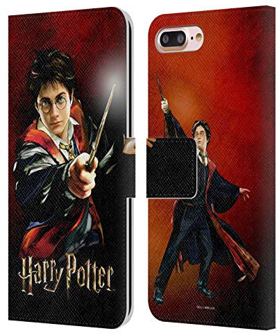 Head Case Designs Officially Licensed Harry Potter Harry Portrait Prisoner Of Azkaban II Leather Wallet Case Compatible With Apple iPhone 7 Plus/iPhone 8 Plus