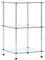 vidaXL Regal mit 3 Ablagen Vitrine Glasregal Dekoregal Sammlervitrine Standregal Glasvitrine Bücherregal Vitrinenschrank Transparent 40x40x67 cm Hartglas